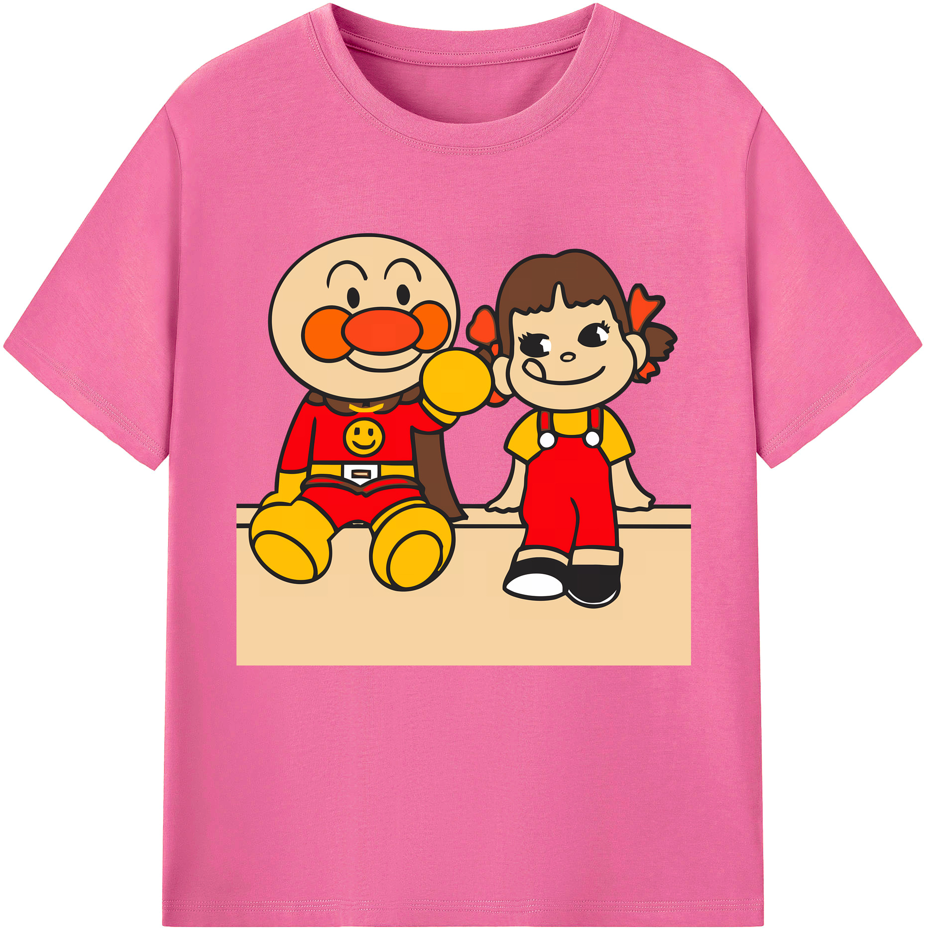 （画像用） アンパンマン Anpanman レディースカジュアルプリントTシャツ（綿100％）